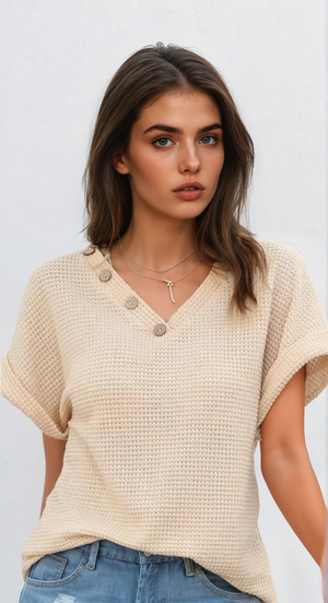 Casual V Neck T Shirt For Women