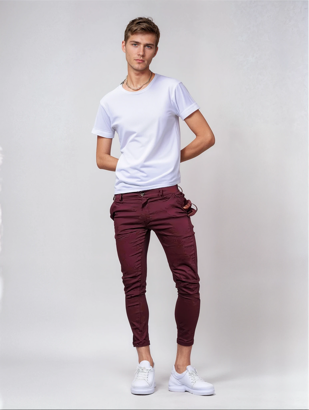 Slim Fit Tapered Pants for Men