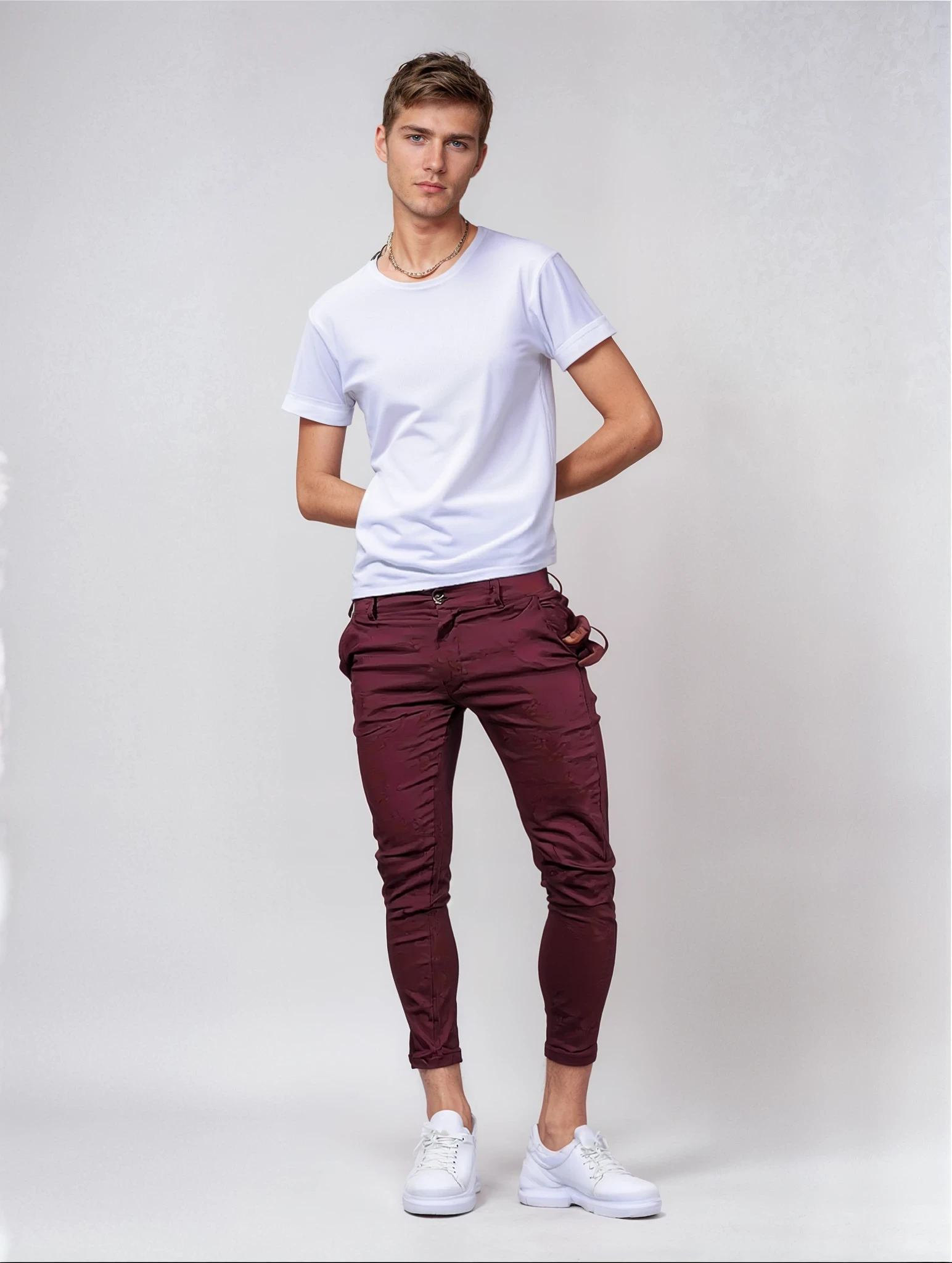 Slim Fit Tapered Pants for Men