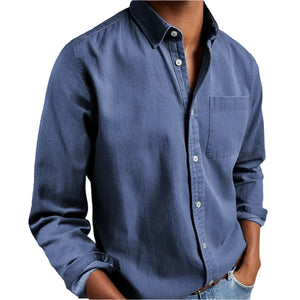 Relaxed Fit Shirt With Collar For Men