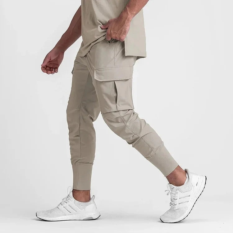 Military Style Skinny Long Cargo Pants For Men
